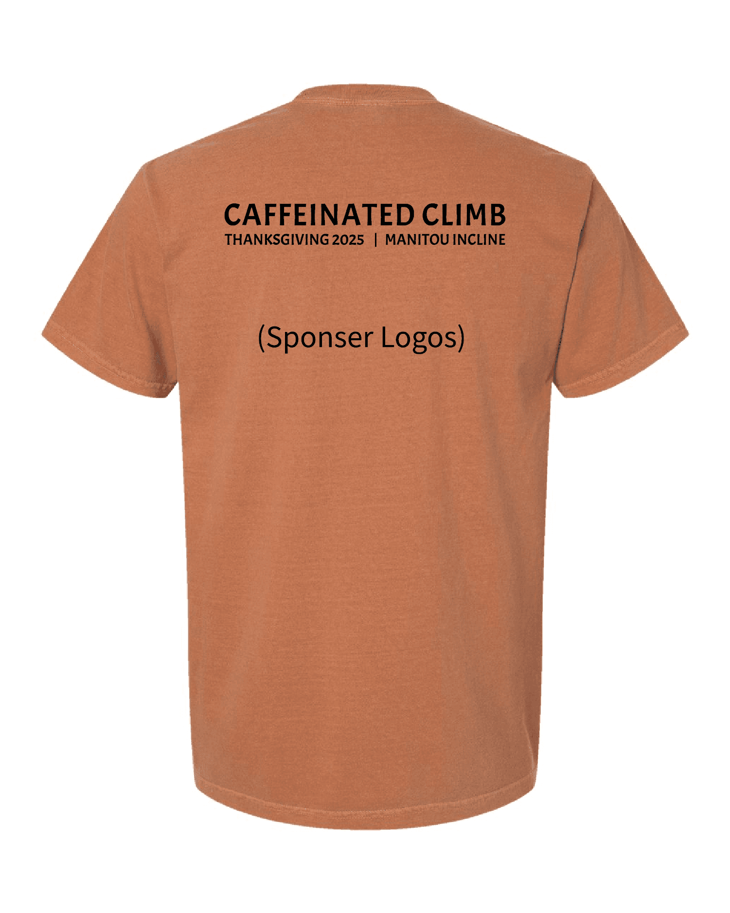 Caffeinated Climb Event T-Shirt - Back View